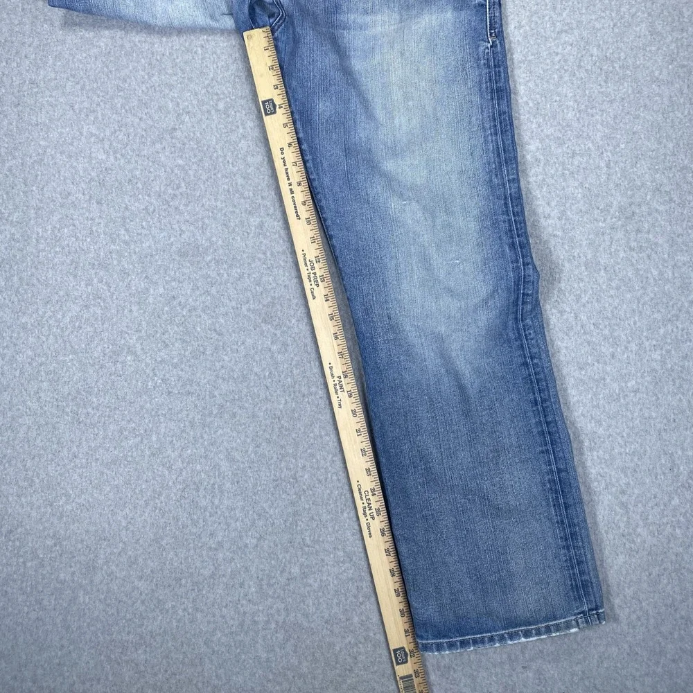 Guess Jeans Dean Relaxed Fit Mens 34 Blue Straight Leg Denim Button Fly Pants